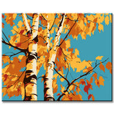 Yellow Birch Tree - Painting by Numbers